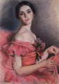赤いロシア語のエカテリーナ・ハイデンライヒの肖像画